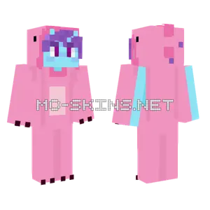 Blue Alien in Dino Onesie
