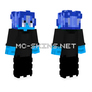 Blue And Black Robot Minecraft skin