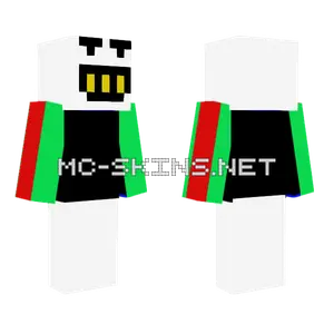 Blue and Green Jester Minecraft skin