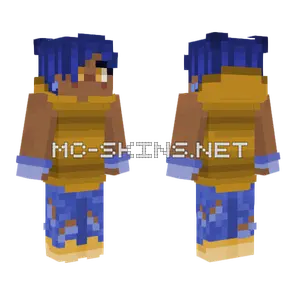 Blue And Orange Girl Minecraft skin