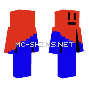 Blue and Red Minecraft skin