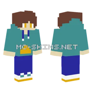 Blue and Teal Outfit Minecraft skin