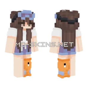 Blue And White Dress Minecraft skin