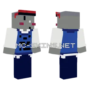 Blue and White Jumpsuit