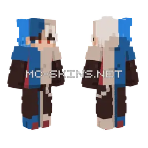 Blue and White Outfit Minecraft skin