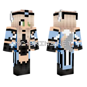 Blue And White Outfit Minecraft skin