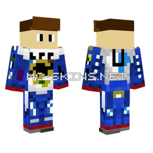 Blue and White Uniform