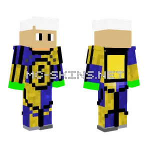 Blue and Yellow Soccer Jersey Minecraft skin