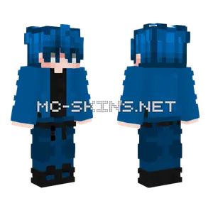 Blue Anime Boy Minecraft skin