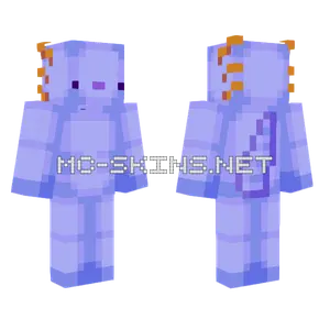Blue Axolotl Minecraft skin