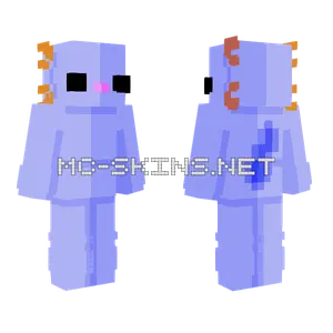 Blue Axolotl Upgrade Minecraft skin