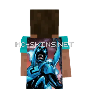 Blue Beetle III cape, outside and lining
