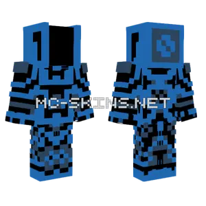 Blue Black Grey Armor Minecraft skin