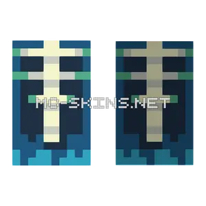 Blue Bone Pattern cape, outside and lining