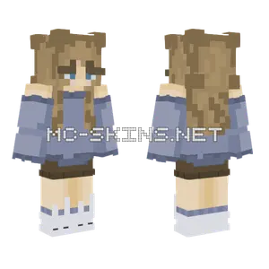Blue Bunny Girl Minecraft skin