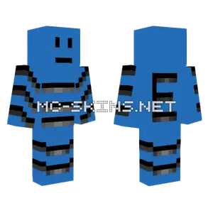 Blue Car Man E Minecraft skin
