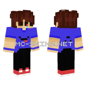 Blue Cartoon Boy Minecraft skin