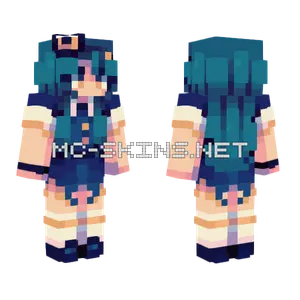 Blue Circus Lady Minecraft skin