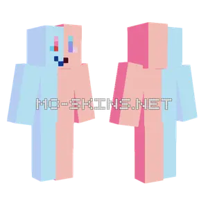 Blue Cloud Bunny Minecraft skin