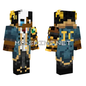 Blue Coated Jaheem Minecraft skin