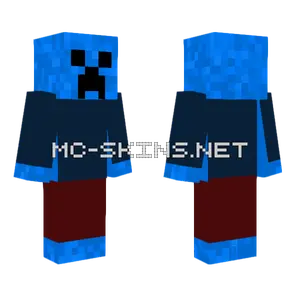 Blue Creeper Minecraft skin