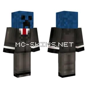 Blue Creeper Suit Guy Minecraft skin