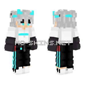 Blue Cute Boy Minecraft skin