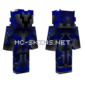 Blue Daedric Armour Red Minecraft skin
