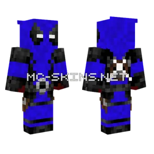 Blue Deadpool Minecraft skin