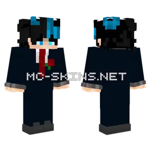 Blue Demon Men Costard Minecraft skin