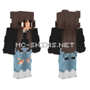 Blue Denim Girl Minecraft skin