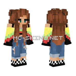 Blue Denim Girl Minecraft skin