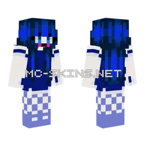 Blue Dollface Minecraft skin