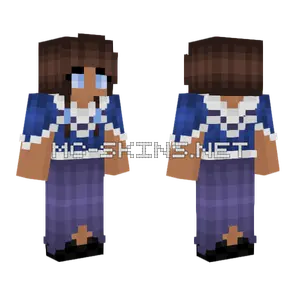 Blue Dress Minecraft skin