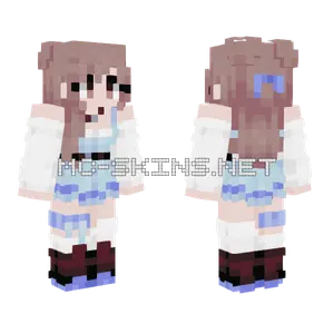 Blue Dress Girl Minecraft skin