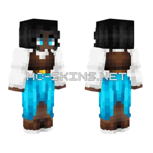 Blue Dress Girl Minecraft skin
