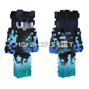Blue Drip PvP Edit Minecraft skin