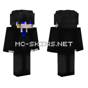 Blue Eyed Black Hoodie Minecraft skin