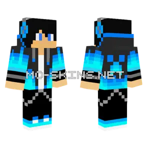 Blue Fire Hoodie Boy