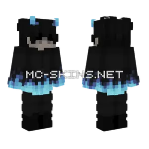 Blue Fire Wolf Minecraft skin