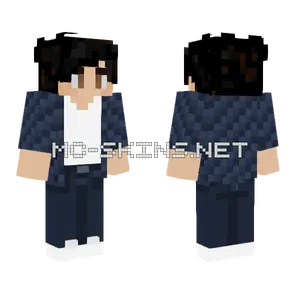 Blue Flannel Boy Minecraft skin