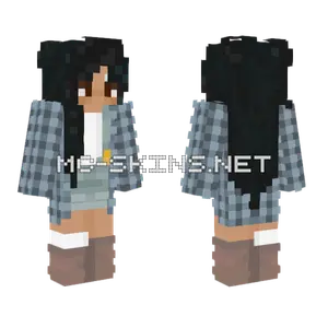 Blue Flannel Shirt Minecraft skin