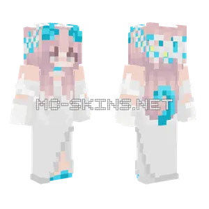 Blue Flower Girl Minecraft skin