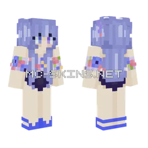 Blue Flower Swimsuit Minecraft skin