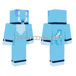 Blue Fox With Bracelet Minecraft skin