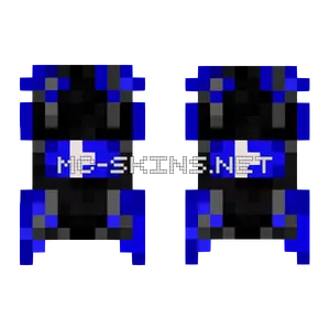 Blue Framed Cross cape, outside and lining