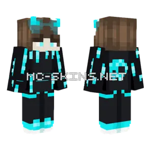 Blue Frost Gamer Boy Minecraft skin