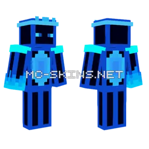 Blue Geometric Robot