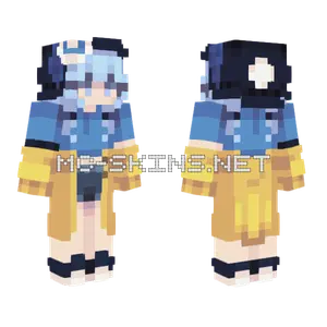 Blue Girl Minecraft skin