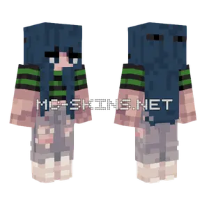 Blue Girl Minecraft skin